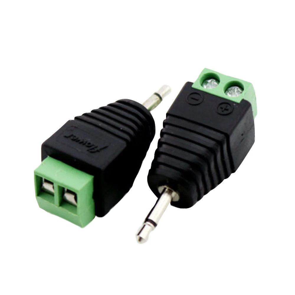 20pcs 2.5mm Mono TS Male Plug To AV Screw Video Balun Terminal Adapter Connector | Электроника