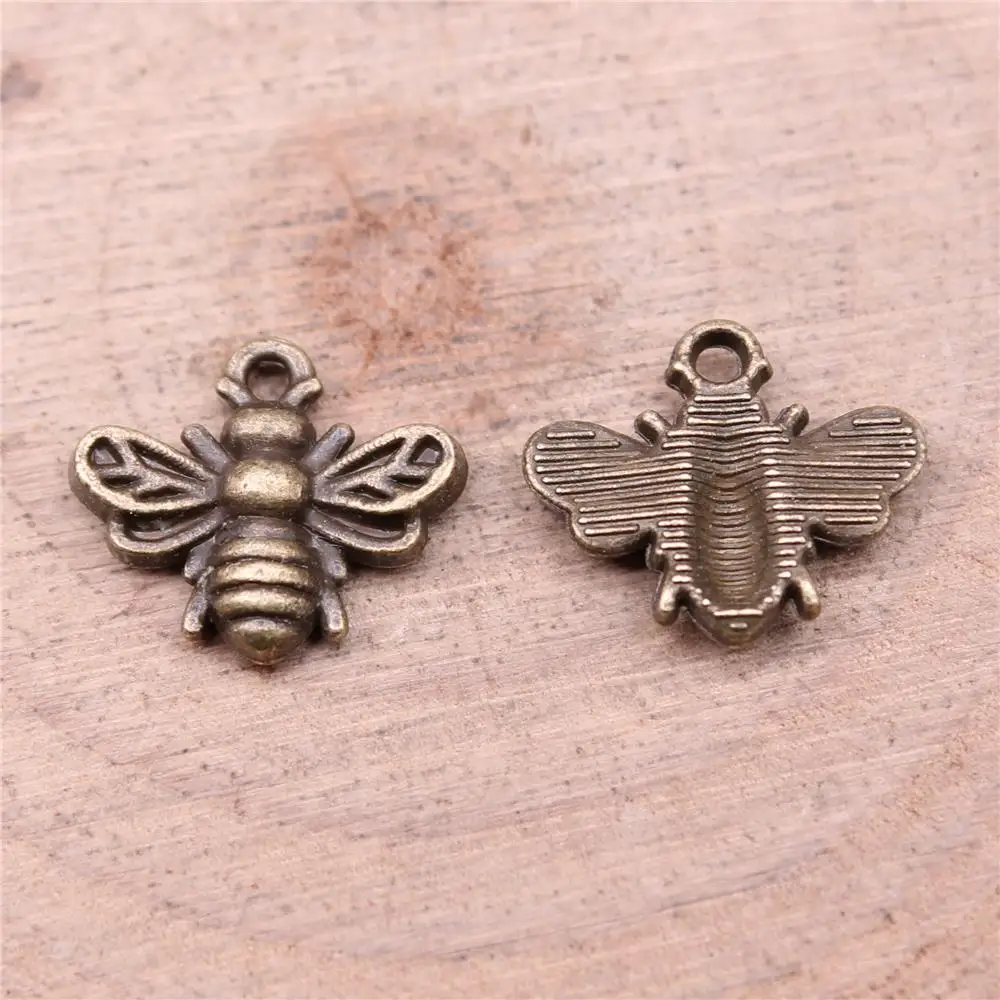 

Bee Charms For Jewelry Making Findings Handmade DIY Craft 20pcs Antique Bronze Color 11x14mm