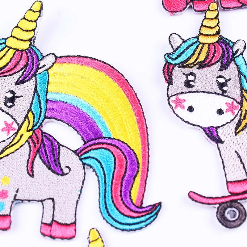 Мультяшные милые патчи с овечкой вышитые термоклейкие для одежды детские