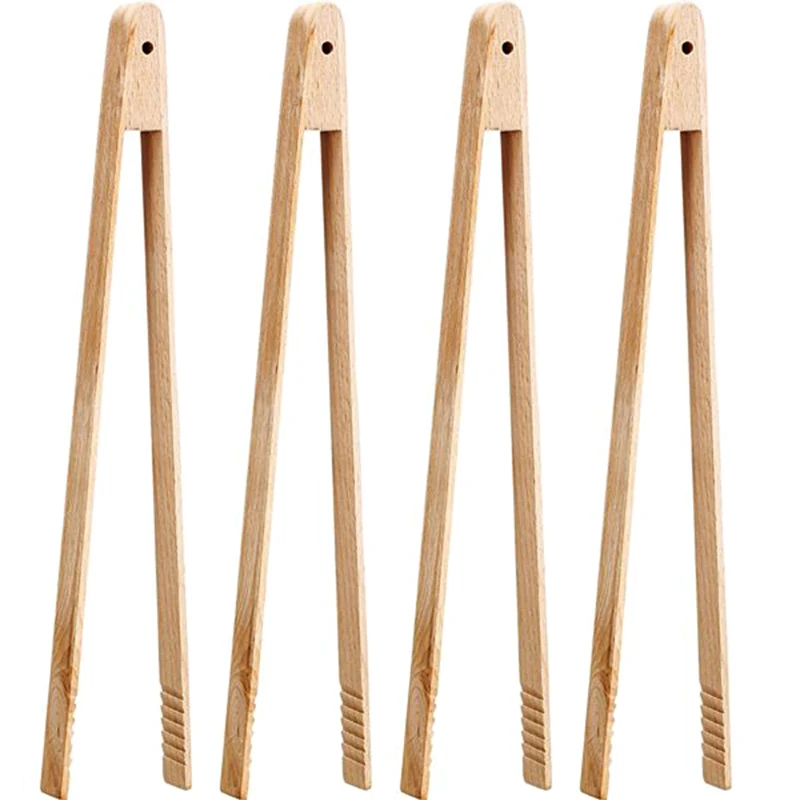 10 штук бамбуковые щипцы деревянные тостер многоразовые Натуральные Бамбуковые