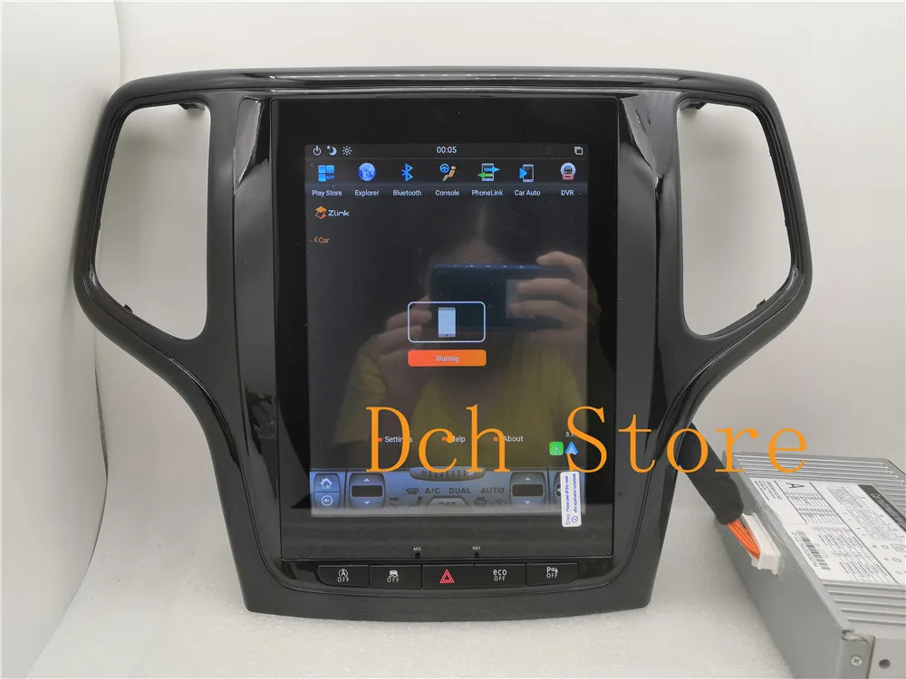 Автомобильный DVD плеер 10 4 дюйма в стиле Tesla Android 9 0 с GPS навигацией для Jeep Grand Cherokee 2012