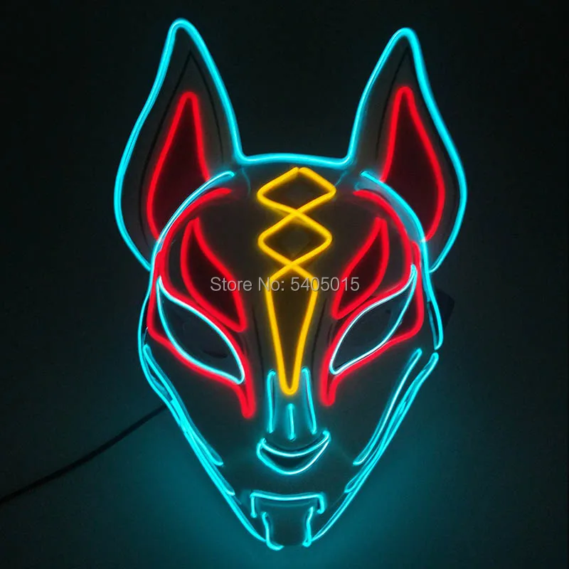 

Free Shipping EL Wire Mask Festival Party Mask Halloween Birthday Wedding Glow Party Supplies For Holiday DIY Decoration