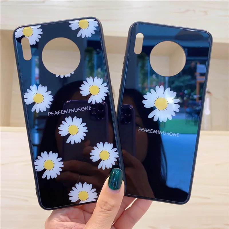 

Strap & Case For Xiaomi Redmi Note 9 Pro Max Mi 9 se 10 Pro Peaceminusone Daisy Fashion Hard Glass Cover For Redmi note 9s 8 Pro