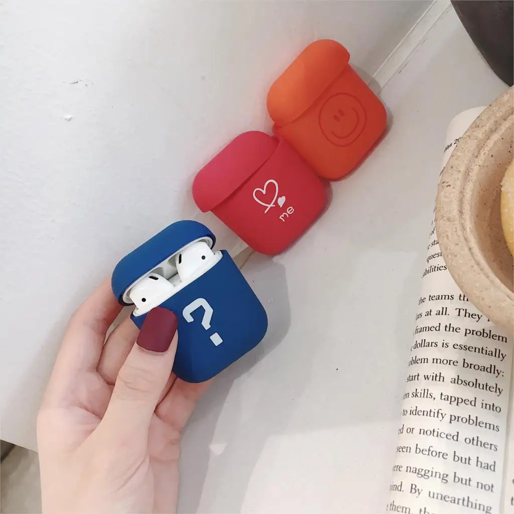 Чехол для наушников с милыми мультяшками чехол для Apple AirPods 1 2 Чехол Air Pods Матовый Жесткий ПК розовый протектор для пары аксессуары для кожи