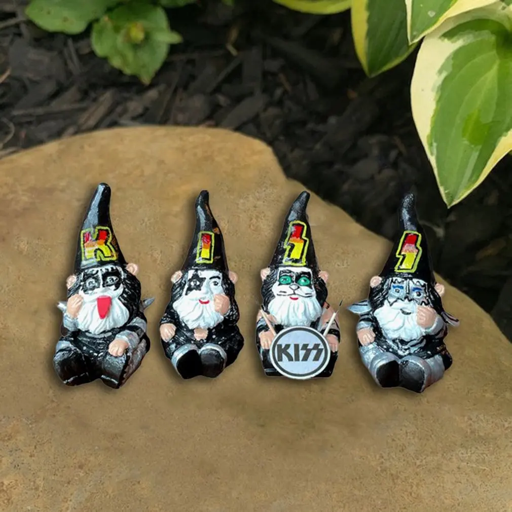 

4pcs Garden Dwarf Ornaments Unique Dwarf Hand-painted Exquisite Carving Hand-made Terrace Decoration