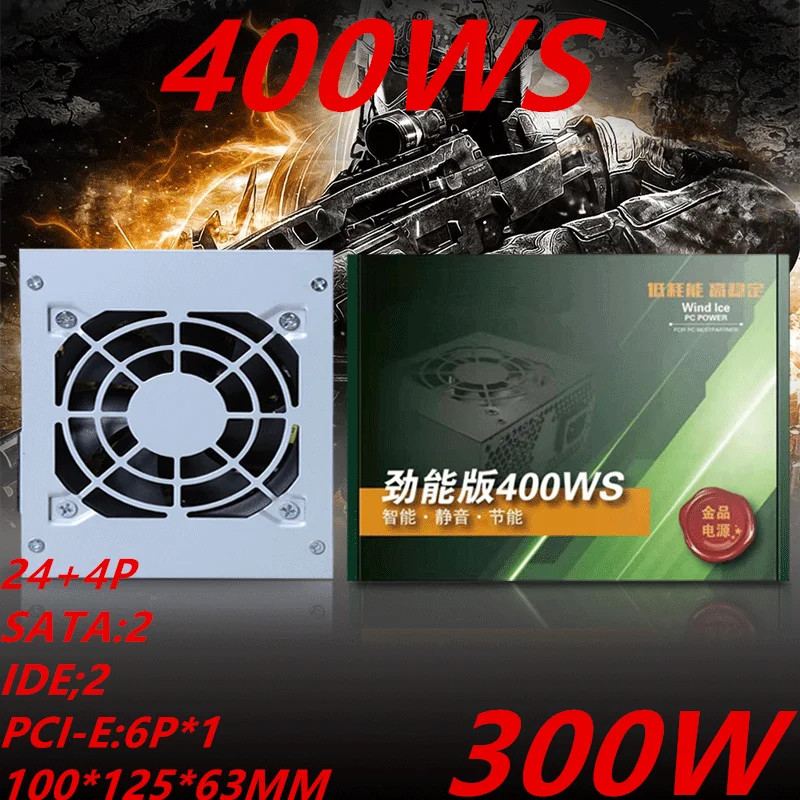 

Новый оригинальный блок питания для видеокарты Fenge AIO Mini SFX, номинальный бесшумный блок питания 300 Вт, пиковая мощность 400 Вт, импульсный источ...