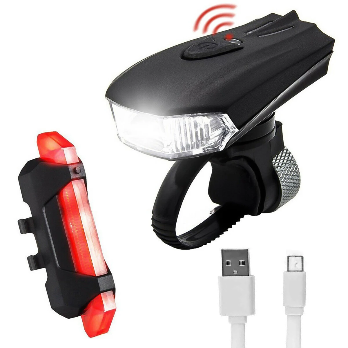 

Комплект велосипедных передних фар, задний фонарь, высокая яркость, подходит для водителей на открытом воздухе, легко установить