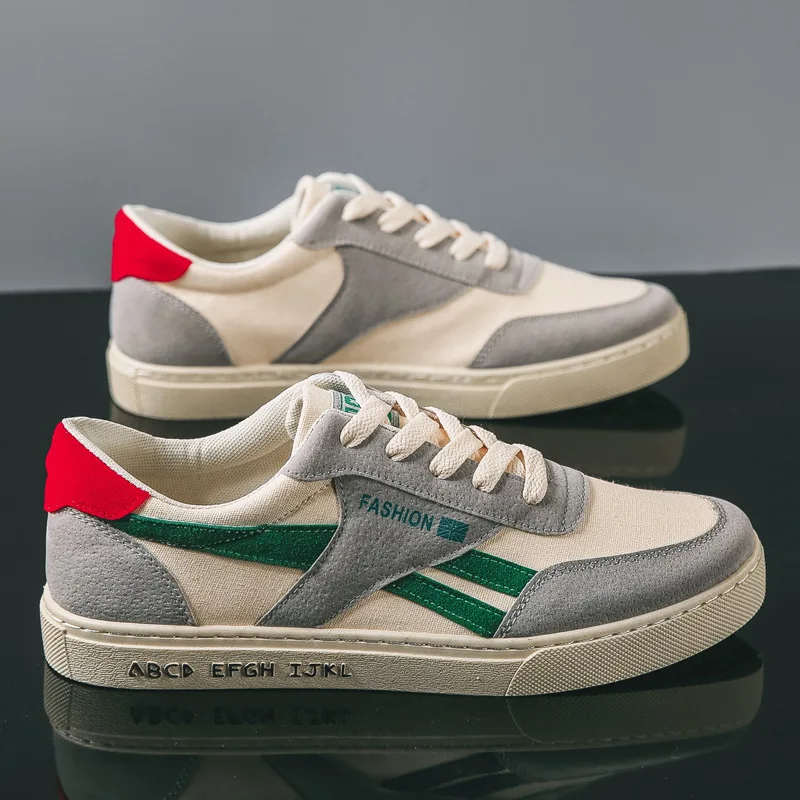 

Spring Summer Canvas Sneakers Tenis Masculino Fashion Lace-Up Casual Breathable Sports Footwear Vulcanized Shoes For Men