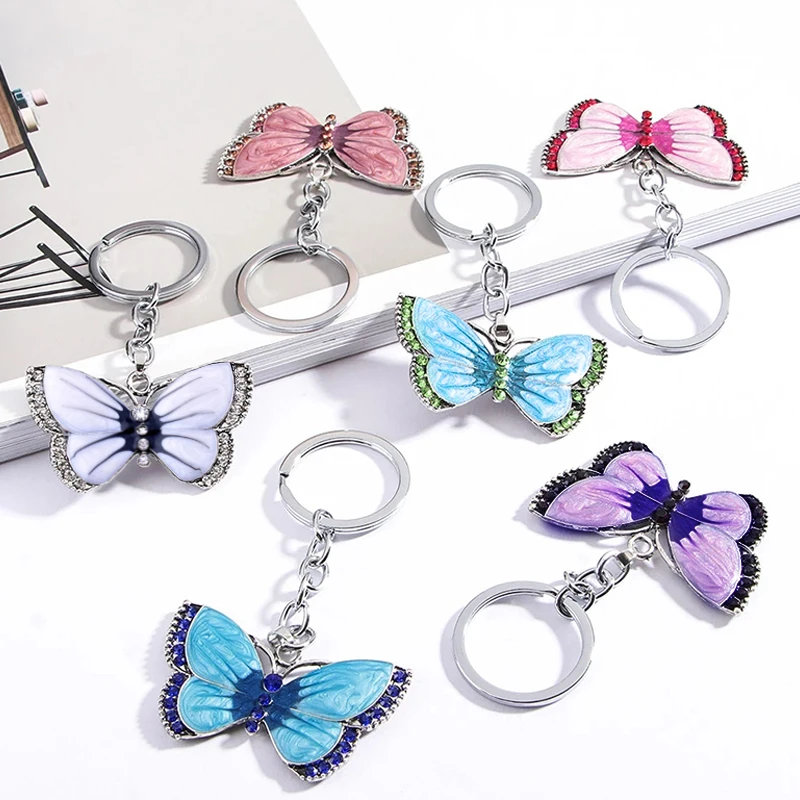 

Colorful Butterfly Keychain Butterfly Key chain Key Ring Holder Charm Fashion Simple Keychain Bag Pendant