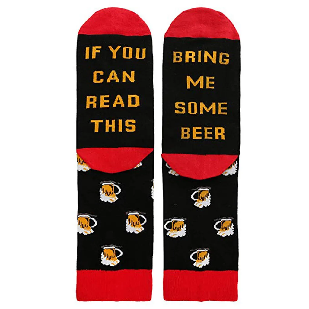 SAGACE для мужчин и женщин новинка забавные носки можно прочесть унисекс эластичные