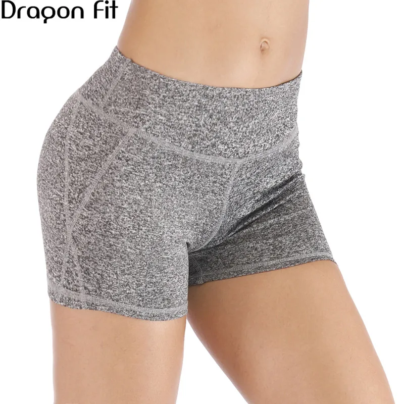 Dragon Fit Высокая талия спортивные короткие женские леггинсы для бега фитнеса шорты