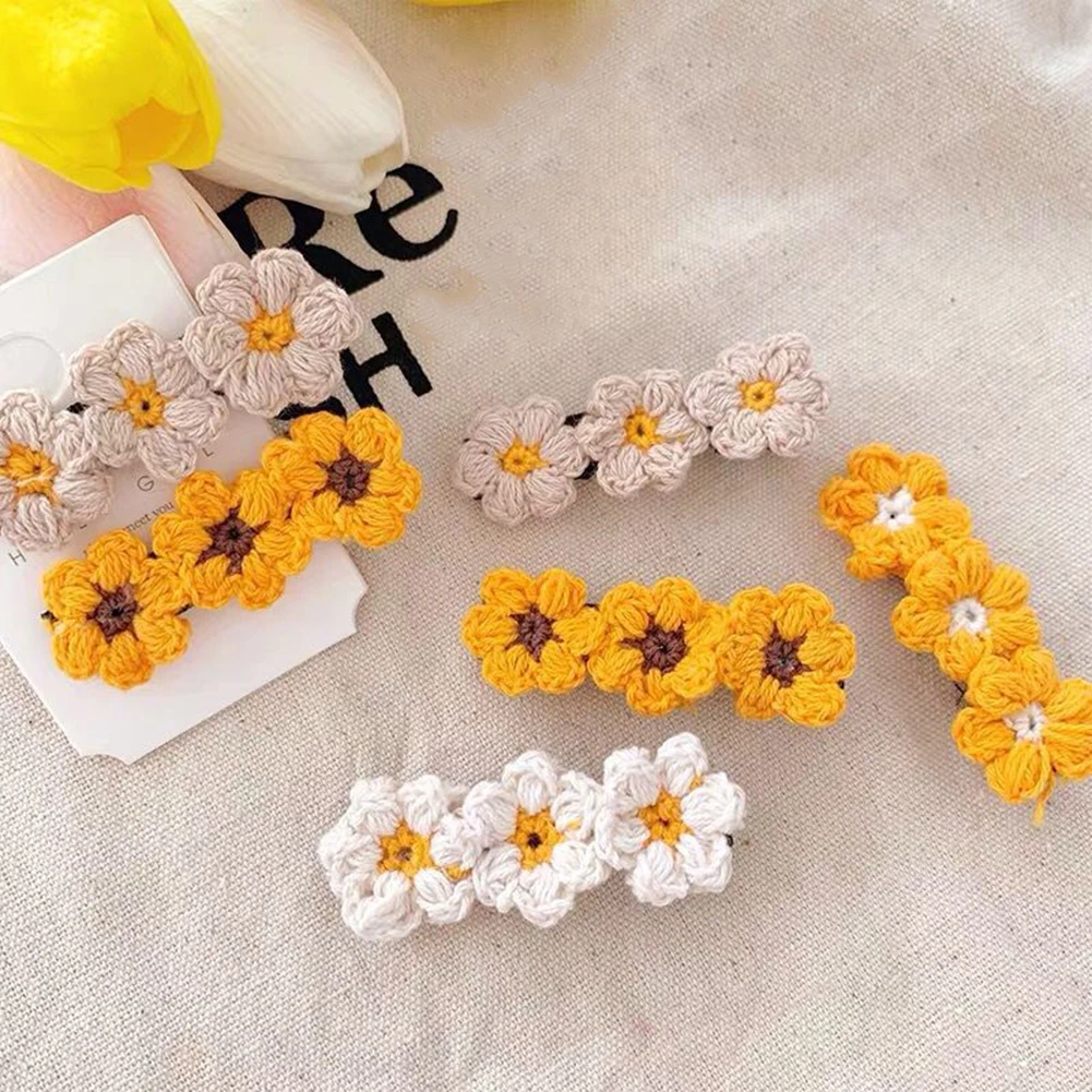 Модная Винтажная заколка для волос Ромашки кроше специально осени и