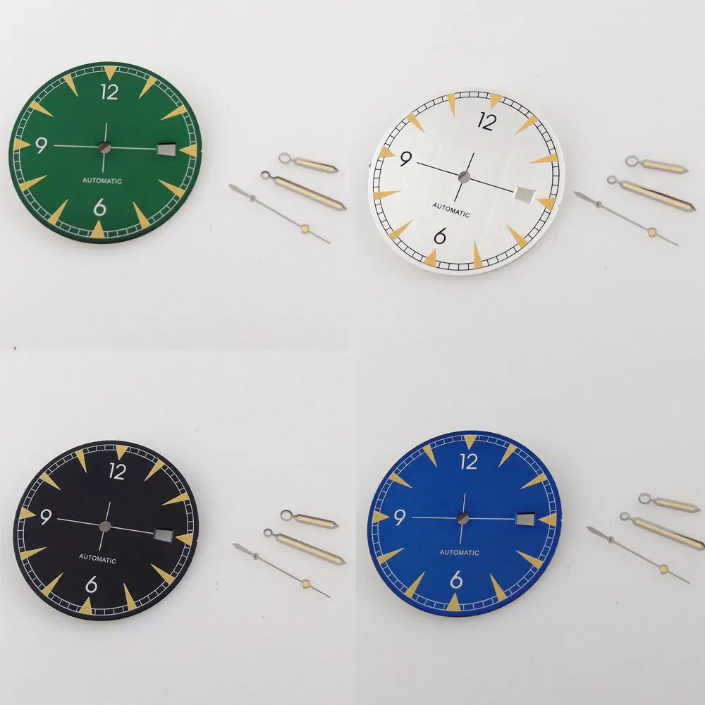 

BLIGER Steel Replacement 33.5MM Watch Dial Hand Set fit NH35A Luminous Marks