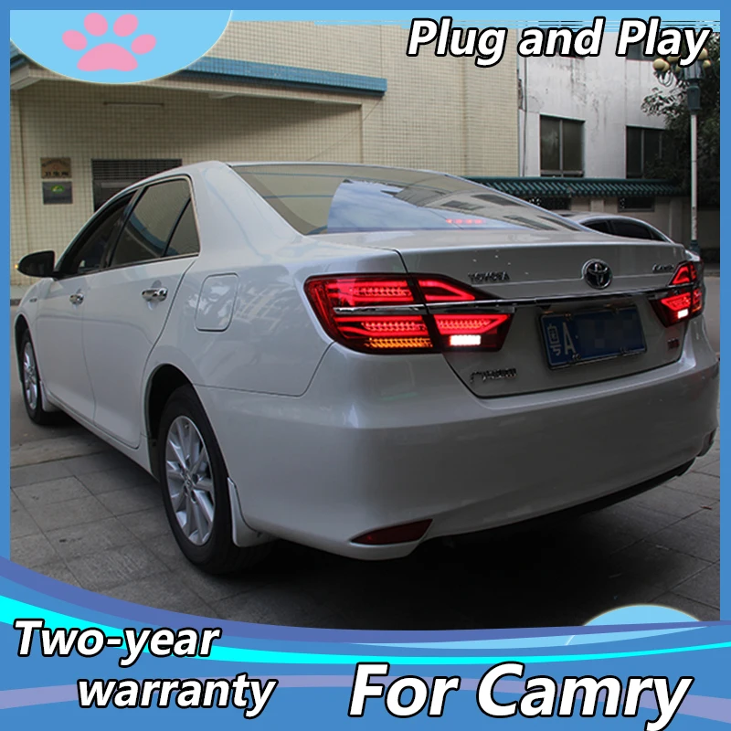 

Car styling LED Taillight For Toyota Camry 2015 2016 2017 Rear Fog Lamp + Brake Light + Reverse Light + Dynamic Turn Signal