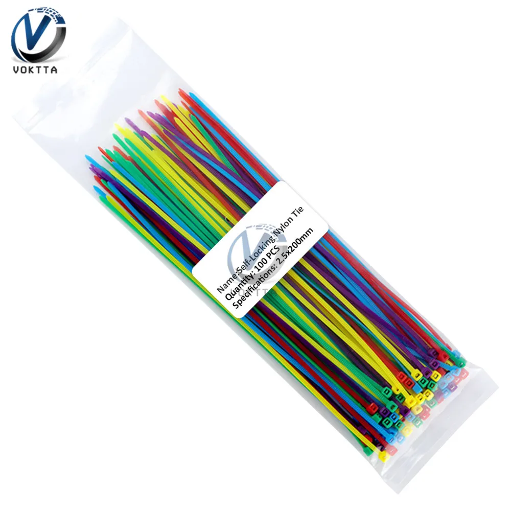 Самоблокирующиеся Кабельные стяжки 100 шт./лот мм 150 многоразовые пластиковые