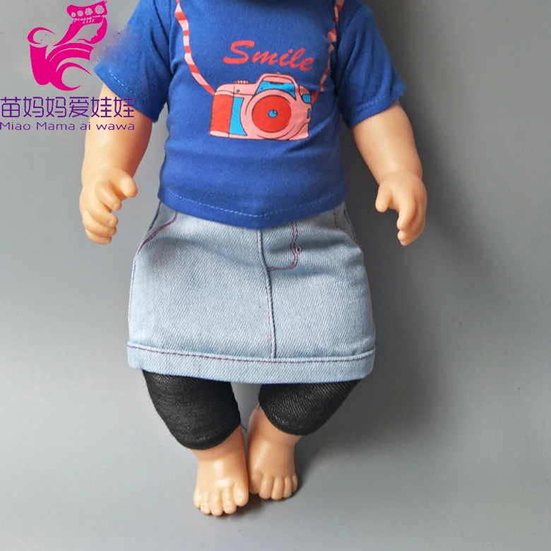 Джинсовое платье рубашка для кукол размер 43 см|Куклы| |