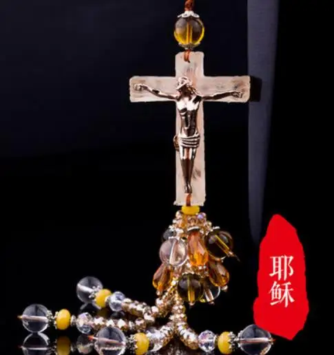 Подвеска для автомобиля Крест Иисуса христианское подвесное украшение Стайлинг