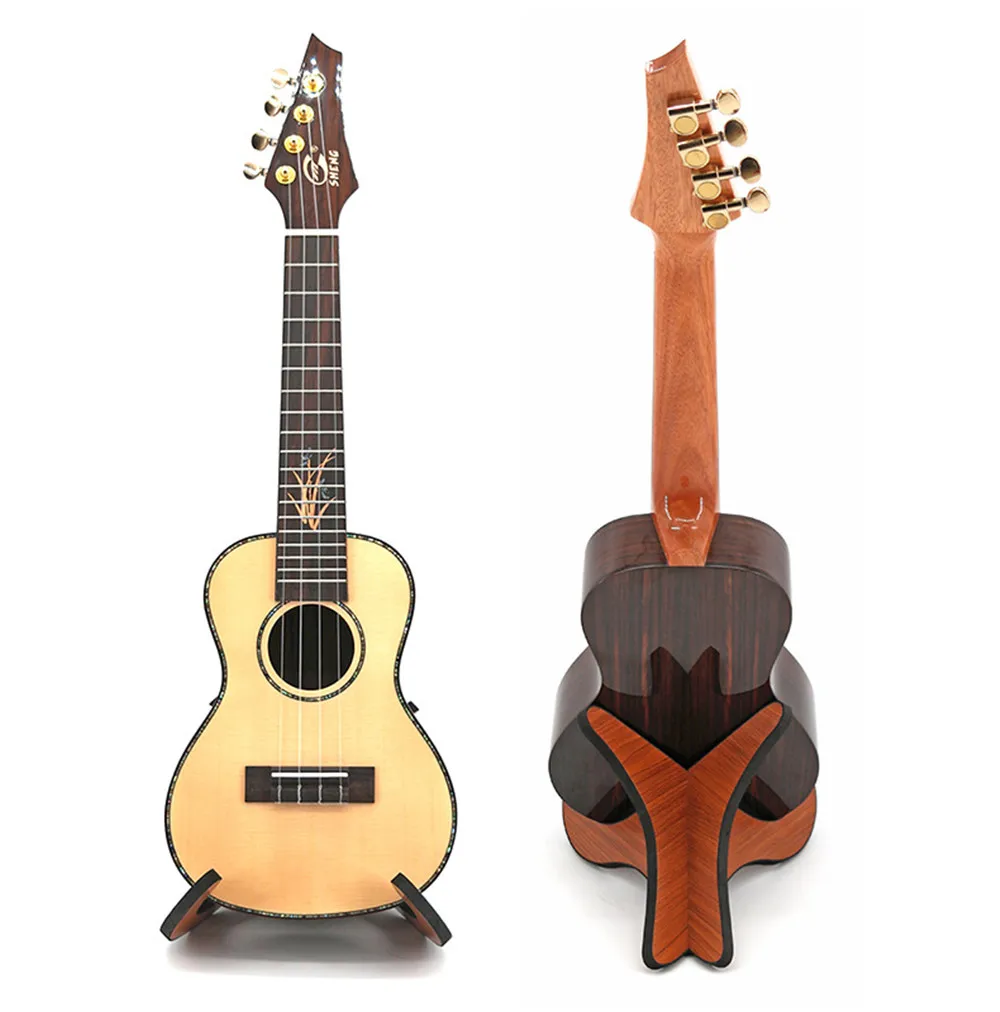 

Portable Folding Vertical Support Wooden Foldable Holder Stand Suitable for Ukulele Violin Mandolin Banjo