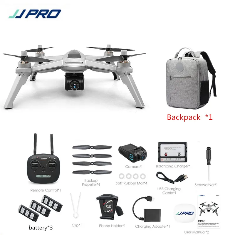 JJRC JJPRO X5 5G GPS WIFI Радиоуправляемый Дрон FPV с 1080P HD камерой интересующей 18 минут режим