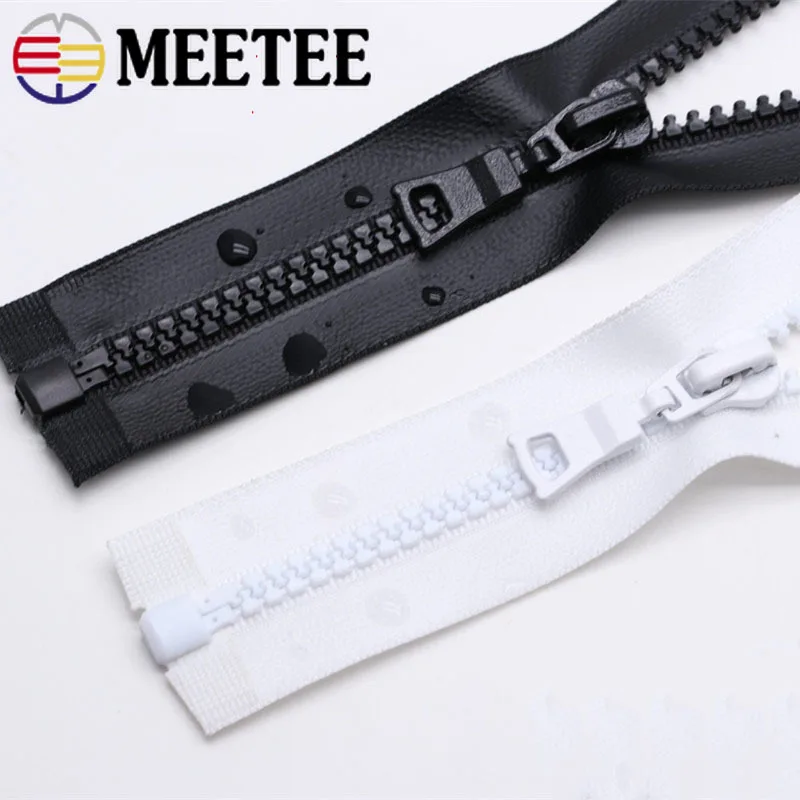 Meetee 5 #50/60/70/80 см Водонепроницаемая Резиновая молния с открытым концом для