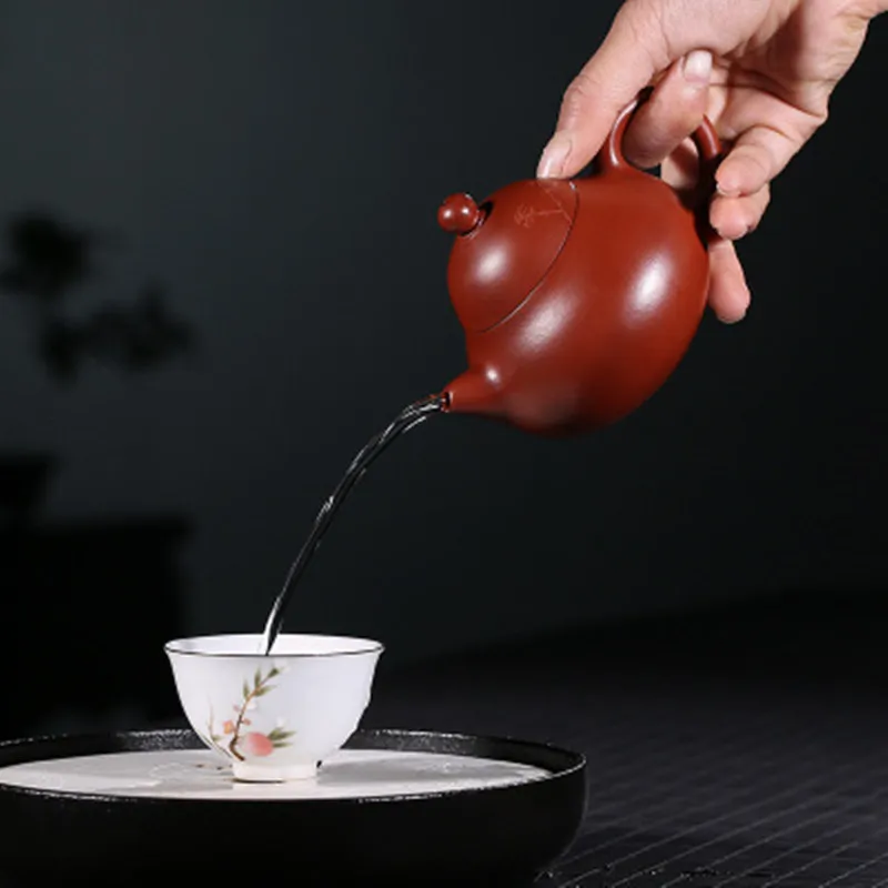 Горячая Распродажа 220cc аутентичный Yixing Raw Ore Dahongpao Zisha Pot Wendan Ceramics Artist Pure Handmade Bamboo Leaf