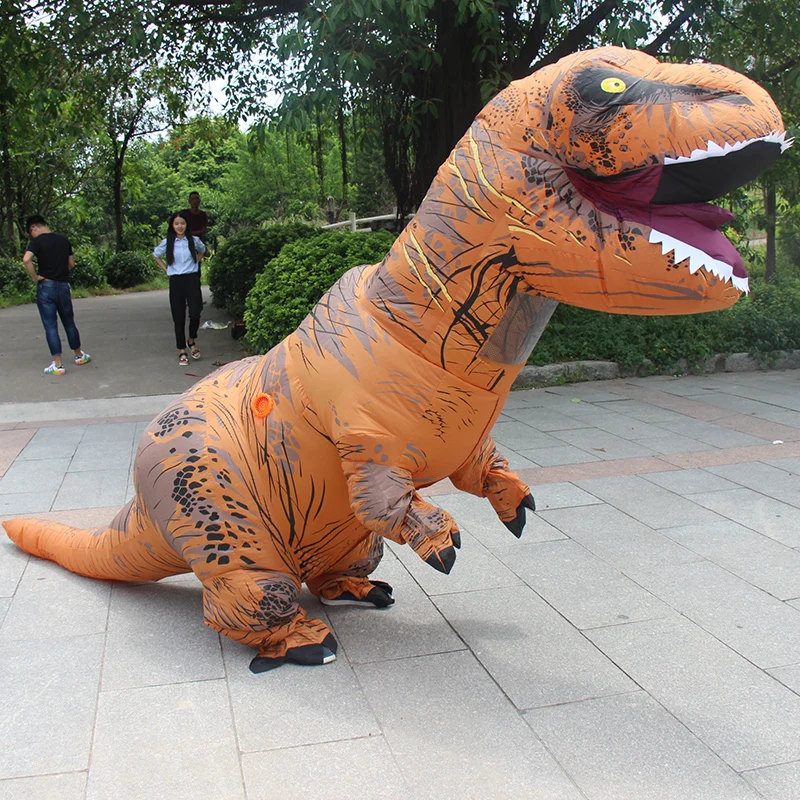 

Inflatable Costume Adult Inflatable Velociraptor Costume Halloween Dinosaur T REX Costumes For Men Fancy Dress Cosplay Dinosaur