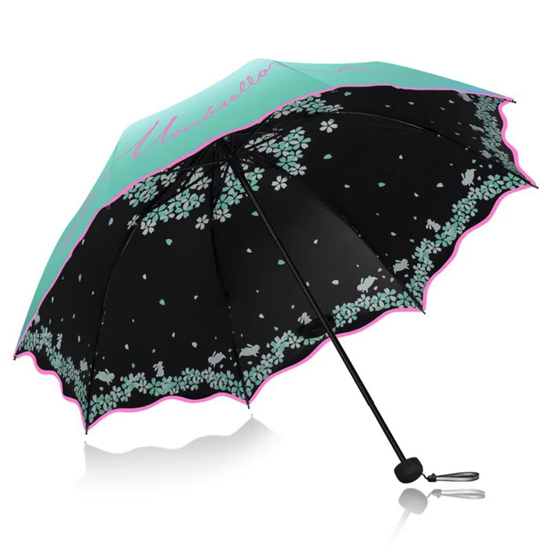 

Quality Folding Umbrella For Women Brand Travel Anti-UV Windproof Rain Flower Modish Female Sun Girl Parasol Pocket Umbrellas