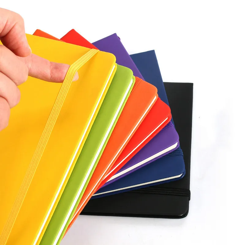 Офисный бизнес ПУ кожаный блокнот в твердом переплете журнал А5 А6 100 листов