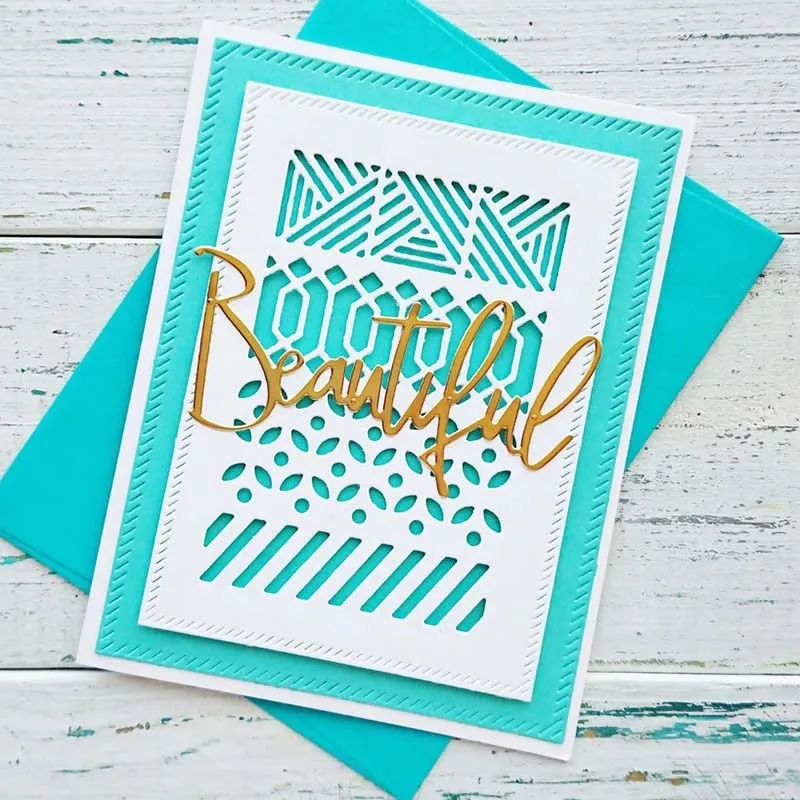 Металлические штампы для резки косая прямоугольная рамка скрапбукинга бумаги