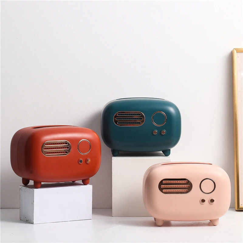 

Desktop Paper Holder Model Tissue Box Vintage Wipes Dispenser Napkin Storage Organizer Home Decor