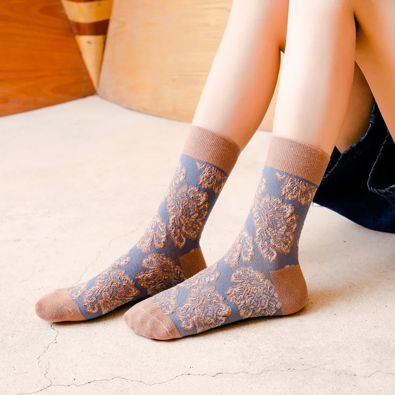 

Носки женские в японском стиле, Длинные Короткие, с цветочным принтом, в стиле Харадзюку, винтажная уличная одежда, Лолита, ретро, 2020