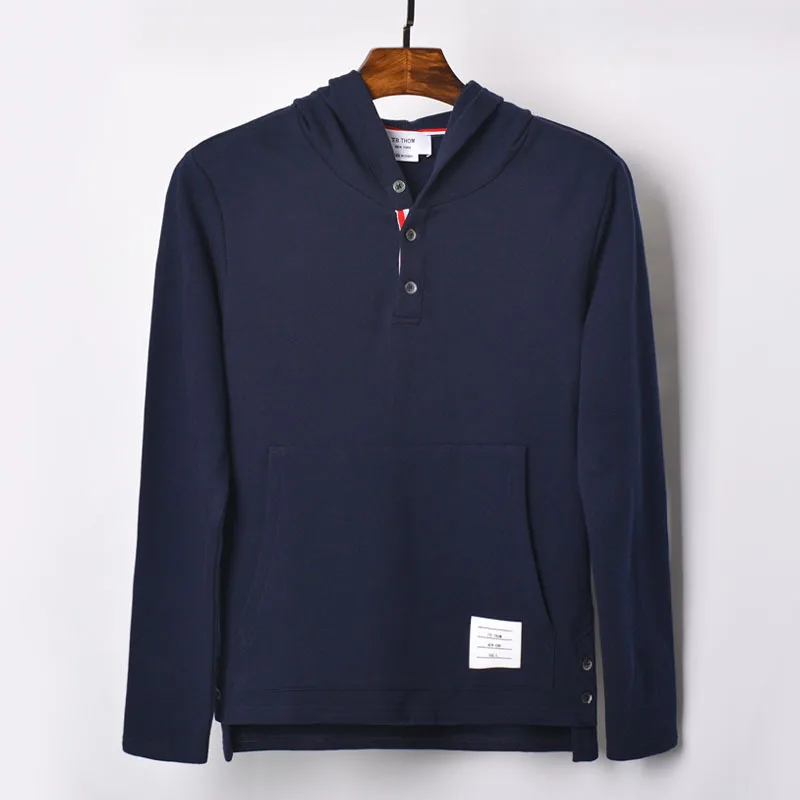 

THOM 2021 TB men's long sleeve casual hoodies spring autumn cotton hooded sweatshirts men sport overpull male