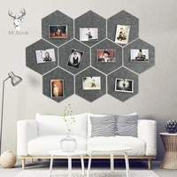 10pcs 3d felt hexagon letter message board photo display diy art home office planner schedule board wall decoration memo holder