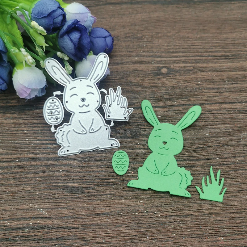 

AOKEDIY Easter rabbit eggs die cutting metal die decoration for scrapbook punching card cutting DIY process edge cutting