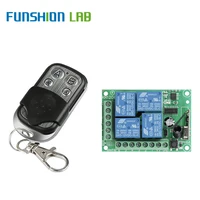 funshion dc 12v 10a 4 ch rf relay remote control switch rf wireless remote control switch 433 92mhz toggle latched momentary