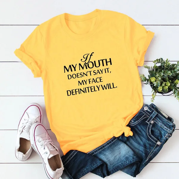 Женские модные футболки с графическим рисунком веселые цитаты топы если мой рот