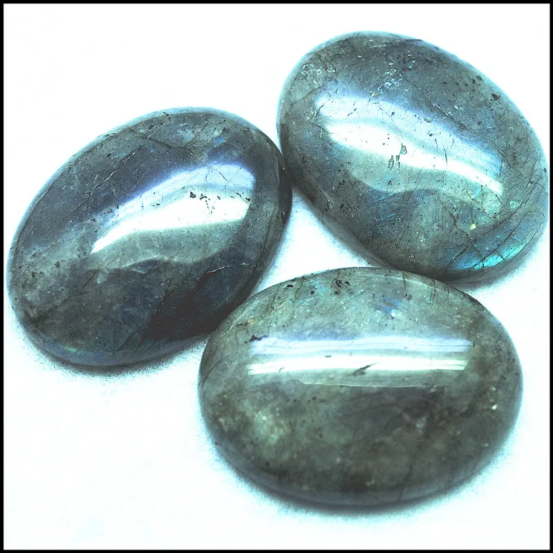 

3pcs nauture import labradonite stone cabochons 30x40mm oval shape NO HOLE top selling beads findings for women pendants making