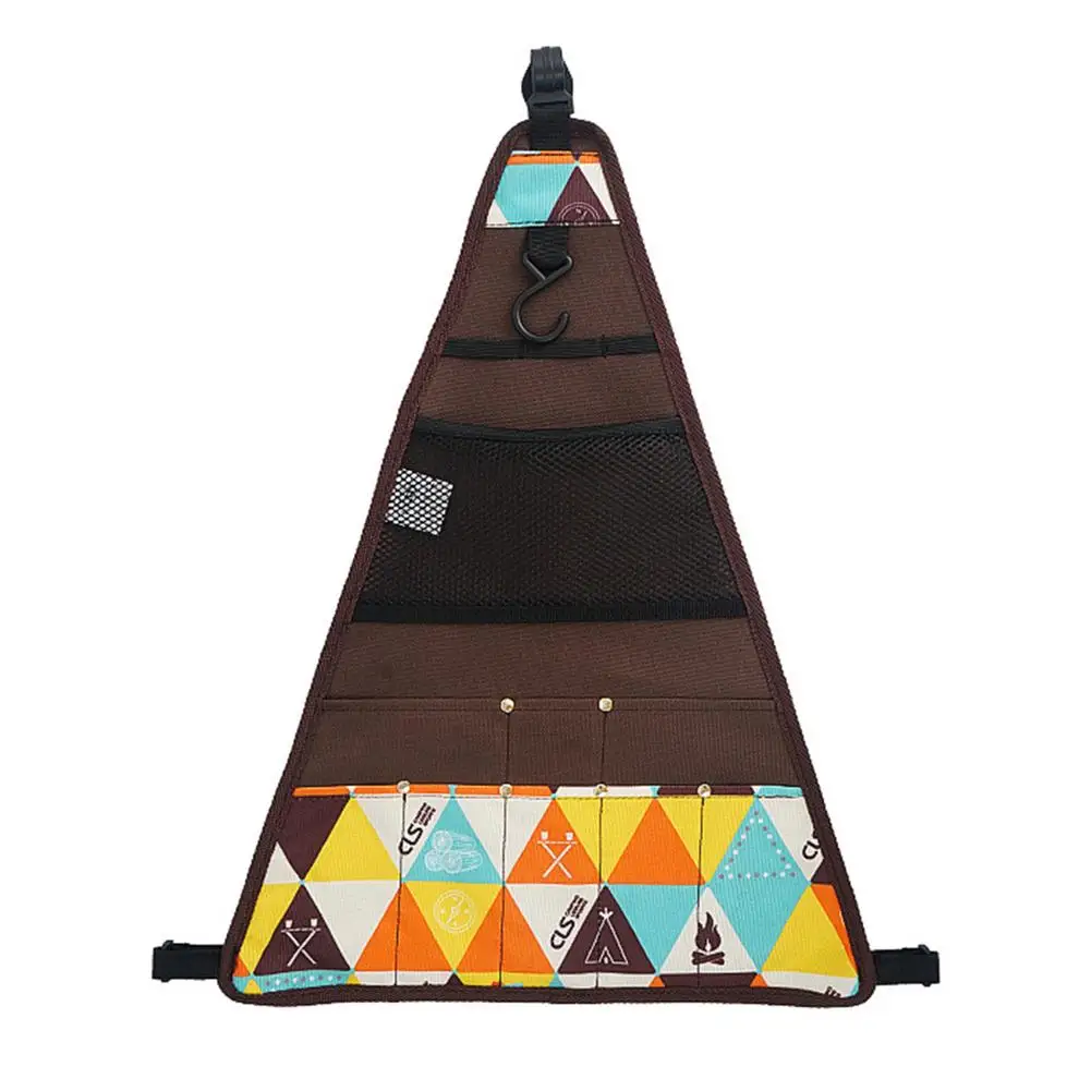 

Сумка для хранения столовых приборов для кемпинга, сумка для хранения с несколькими карманами для кемпинга, износостойкий Оксфордский орга...