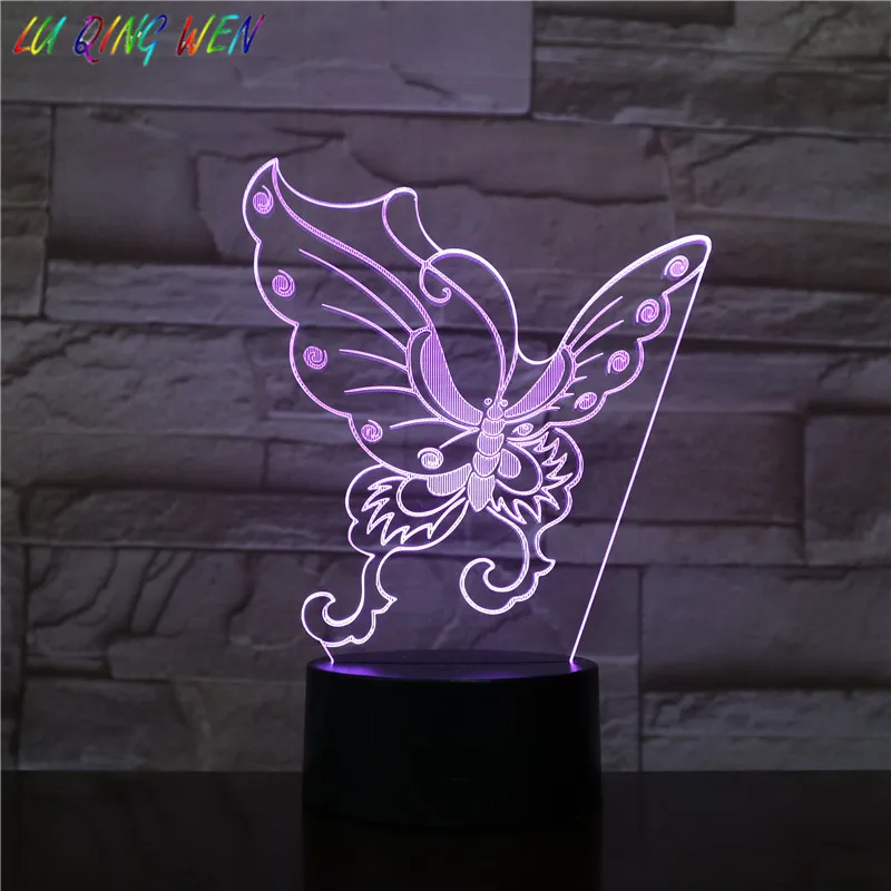 

Butterfly 3d Led Night Light with Sensor Baby Sleeping Color Changing Decoration Home Atmosphere Nightlight Table Lamp Butterfly