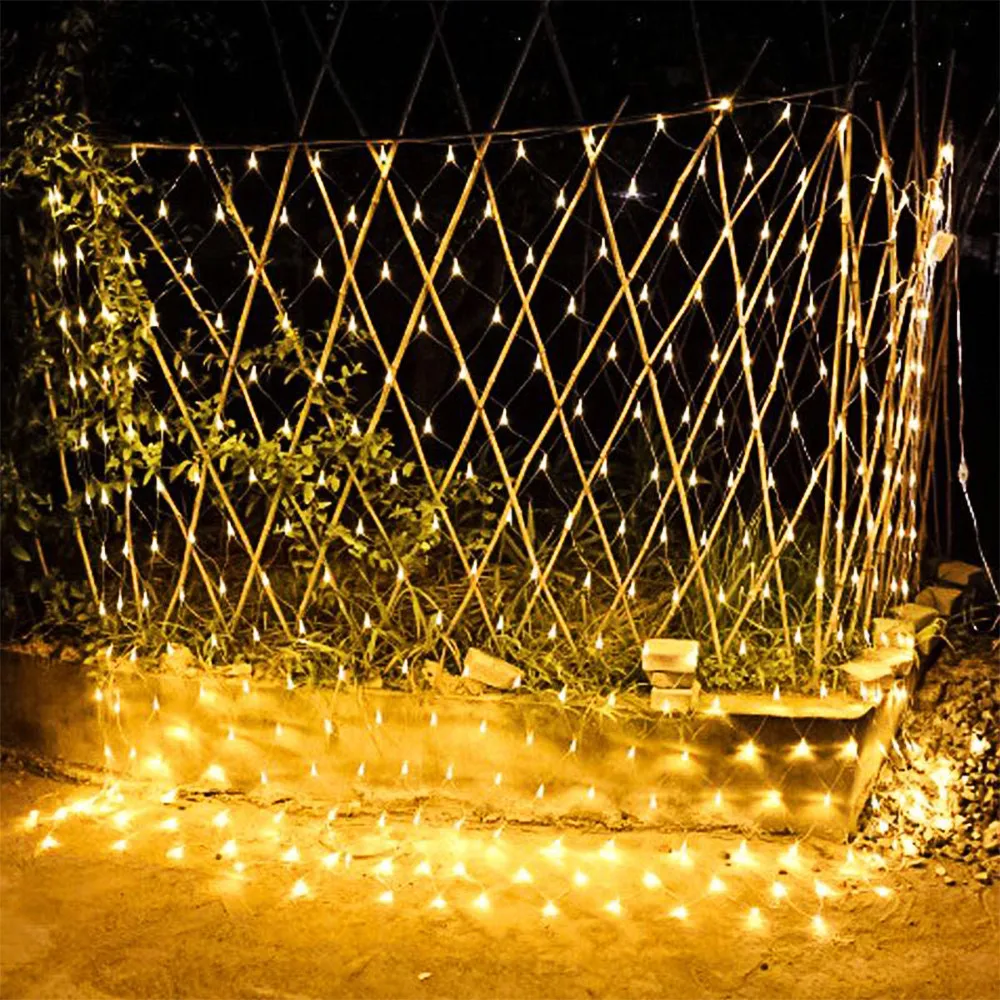 СВЕТОДИОДНАЯ Гирлянда в виде рыболовной сети 8 режимов водонепроницаемость IP44