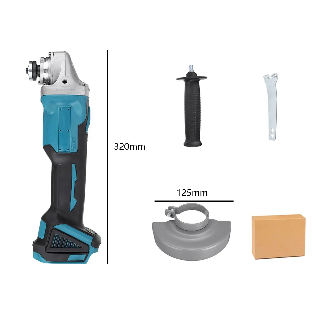 

125mm Brushless Cordless Impact Angle Grinder 18V Without Battery DIY Power Tool Polisher