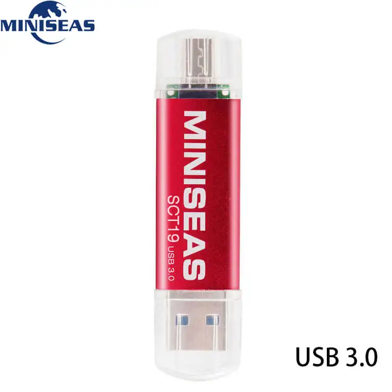 Red Usb 3,0 Miniseas OTG USB флеш-накопитель для смартфонов/планшетов/ПК 8 ГБ 16 ГБ 32 ГБ 64 Гб 128 ГБ флеш-накопитель высокоскоростной флеш-накопитель - Цвет: Red