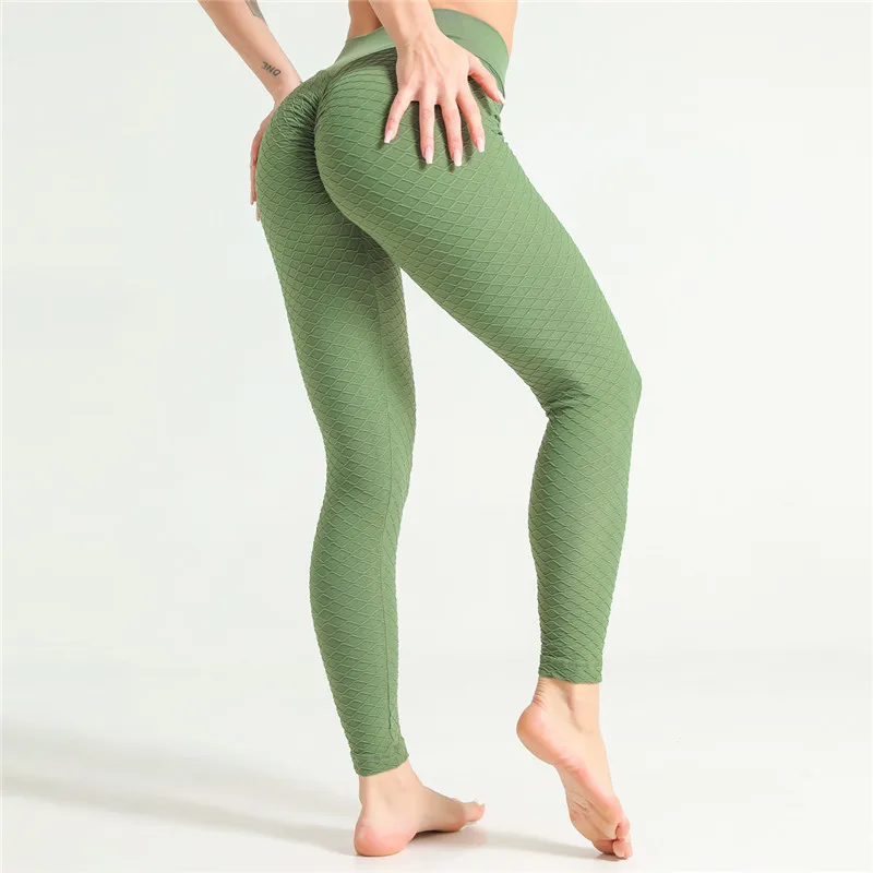 Леггинсы женские с эффектом пуш-ап и высокой талией нейлоновые дышащие пикантные