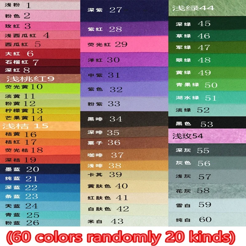 20 шт./компл. DIY для шитья куклы материал ручной работы Нетканая войлочная ткань