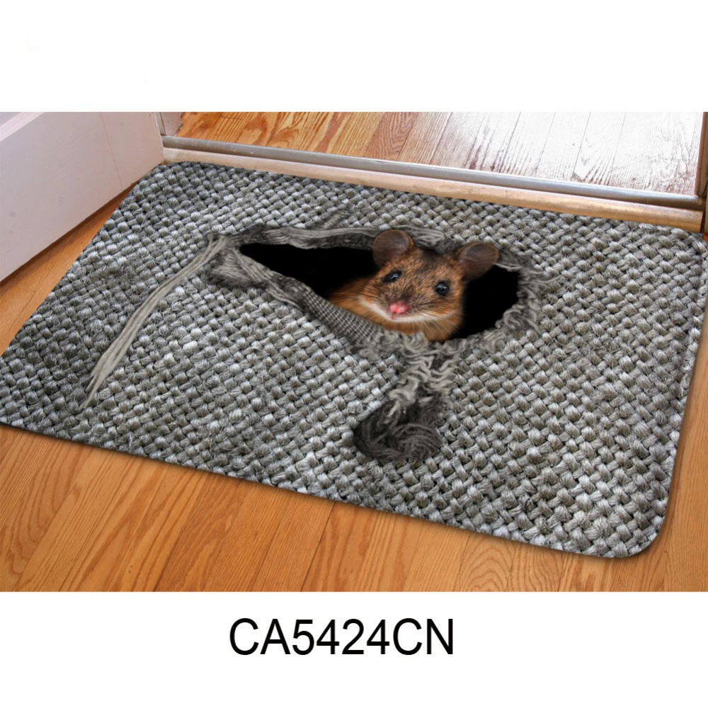 Custom Cute Pet Cat входная дверь коврик Нескользящая мышь принт ванная комната кухня