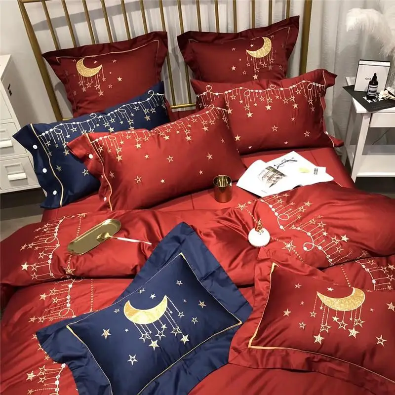 42 4/7 шт Красный Синий Постельное белье мягкие постельное с изображением ясного