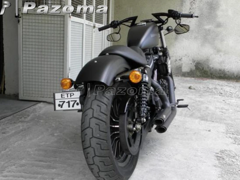 Черный мотоцикл " Clubman Drag Bar Crazy Z Bar руль для Harley Softail Dyna Sportster XL Touring Bobber Chopper Triumph