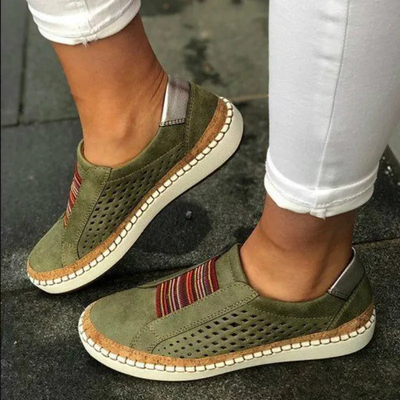 

Plus Size Loafers Shoes Woman Spring 2020 Flock Leathers Casual Flat Heels Women Slip on Platform Sneakers Flats Mulher