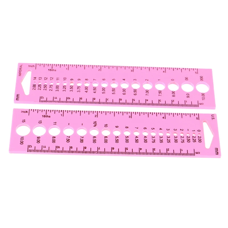 2pcs All In One Measure Ruler For Knitting Needles 2.0-10.0mm Crochet hook | Дом и сад