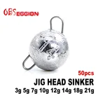 50 шт., рыболовные снасти, 7 г, 10 г, 12 г, 14 г, 18 г, 21 г